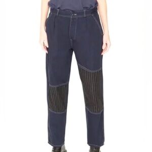 Sandrine Rose x Free People French Worker patch pants NWT